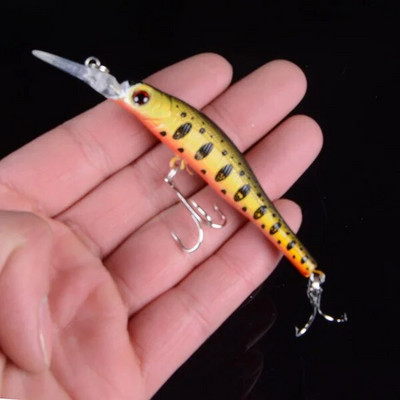 9,5 cm 6,5 g Minnow kalapüügipeibutis 6# konksuga ujuv kõva söödaga püügivarustus Pesca Carp Crankbait 3D Eyes
