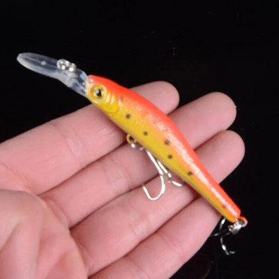 9,5 cm 6,5 g Minnow kalapüügipeibutis 6# konksuga ujuv kõva söödaga püügivarustus Pesca Carp Crankbait 3D Eyes