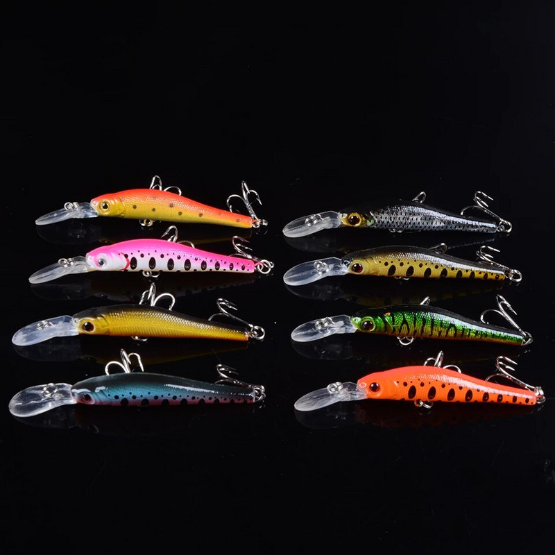9,5 cm 6,5 g Minnow kalapüügipeibutis 6# konksuga ujuv kõva söödaga püügivarustus Pesca Carp Crankbait 3D Eyes