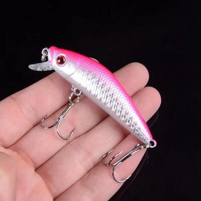 1Pcs 7cm 7.4g Umjetni tvrdi mamac Laser Minnow mamac za ribolov pesca udice riblji vobler pribor crankbait s 3D očima