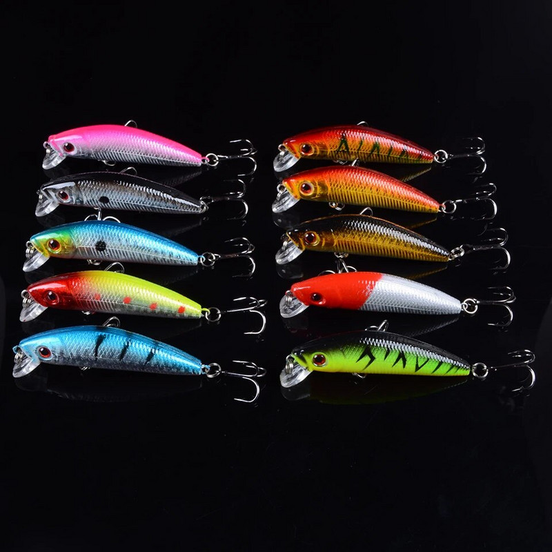1Pcs 7cm 7.4g Umjetni tvrdi mamac Laser Minnow mamac za ribolov pesca udice riblji vobler pribor crankbait s 3D očima