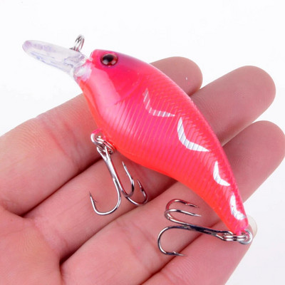 Novi dolazak 1 kom 7,5 cm 10,2 g Hard Crank Crankbaits Sporo plutajući plastični mamac 3D oči Visokotonske udice Ribolovni mamac Bass Pesca