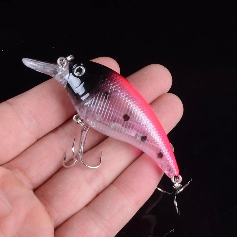 Novi dolazak 1 kom 7,5 cm 10,2 g Hard Crank Crankbaits Sporo plutajući plastični mamac 3D oči Visokotonske udice Ribolovni mamac Bass Pesca