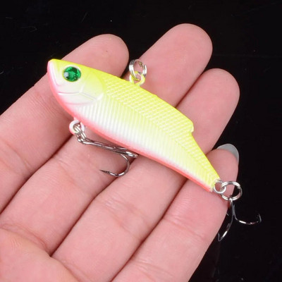 1 tk 5,5 cm 9,6 g Topwater Vooblerid Püügilant Minnow Hard Bait 2 kala Konksud Crankbait Ujuvad kalastustarbed 3D Eyes