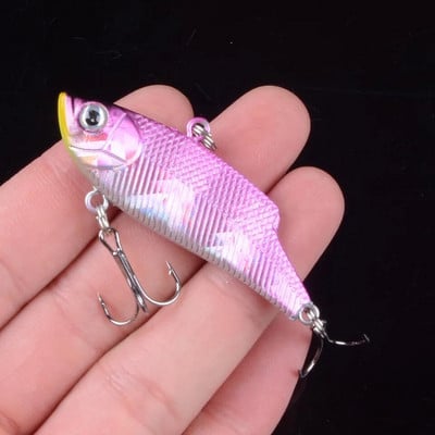 1 tk 5,5 cm 9,6 g Topwater Vooblerid Püügilant Minnow Hard Bait 2 kala Konksud Crankbait Ujuvad kalastustarbed 3D Eyes