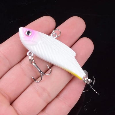 1 tk 5,5 cm 9,6 g Topwater Vooblerid Püügilant Minnow Hard Bait 2 kala Konksud Crankbait Ujuvad kalastustarbed 3D Eyes