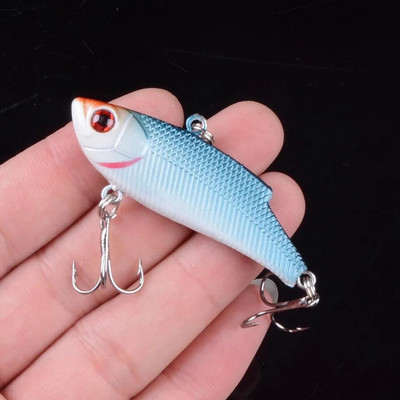 1 tk 5,5 cm 9,6 g Topwater Vooblerid Püügilant Minnow Hard Bait 2 kala Konksud Crankbait Ujuvad kalastustarbed 3D Eyes