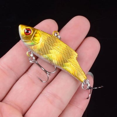 1 tk 5,5 cm 9,6 g Topwater Vooblerid Püügilant Minnow Hard Bait 2 kala Konksud Crankbait Ujuvad kalastustarbed 3D Eyes