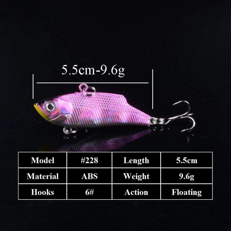 1 kom 5,5 cm 9,6 g topwater vobleri mamac za pecanje Minnow tvrdi mamac 2 udice za ribu Crankbait plutajući pribor za pecanje 3D oči