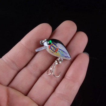 Νέο Έφτασε 1 τμχ Fishing Lure 2,6cm 1,2g Crankbaits Micro Hard Pesca Artificial Baits Mini Lure Minnow for Pike Bass 3D Eyes