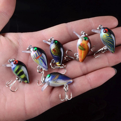 Naujas pristatytas 1 vnt žvejybos masalas 2,6 cm 1,2 g Crankbaits Micro Hard Pesca dirbtiniai masalai mini masalas Minnow, skirtas lydekų basoms 3D akims