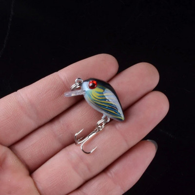 Naujas pristatytas 1 vnt žvejybos masalas 2,6 cm 1,2 g Crankbaits Micro Hard Pesca dirbtiniai masalai mini masalas Minnow, skirtas lydekų basoms 3D akims