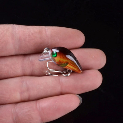 Naujas pristatytas 1 vnt žvejybos masalas 2,6 cm 1,2 g Crankbaits Micro Hard Pesca dirbtiniai masalai mini masalas Minnow, skirtas lydekų basoms 3D akims