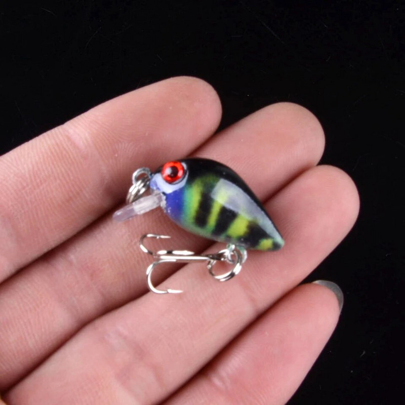 Naujas pristatytas 1 vnt žvejybos masalas 2,6 cm 1,2 g Crankbaits Micro Hard Pesca dirbtiniai masalai mini masalas Minnow, skirtas lydekų basoms 3D akims