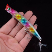 1Pcs 11cm 13.4g Popper mamac za pecanje 3D oči mamac Crankbait vobleri Isca Poper Pesca pribor za pecanje Umjetni mamac