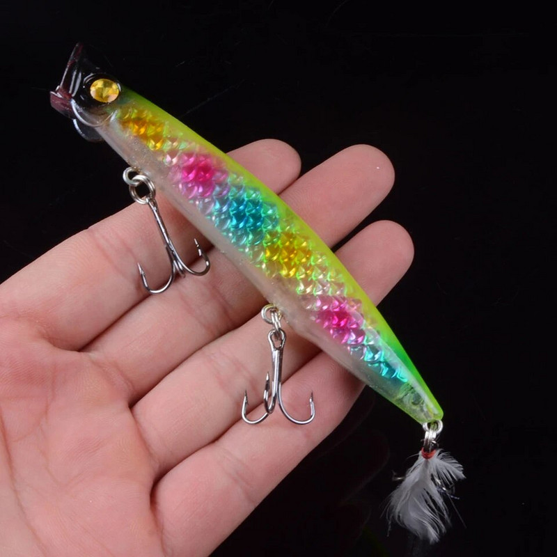 1Pcs 11cm 13.4g Popper mamac za pecanje 3D oči mamac Crankbait vobleri Isca Poper Pesca pribor za pecanje Umjetni mamac