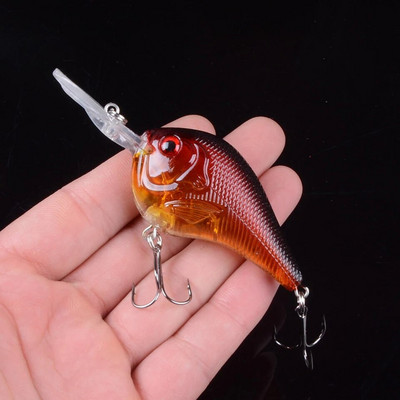 1gab Crank zvejas māneklis mākslīgās cietās ēsmas 9,5 cm/10,8 g Crankbait Jerkbait voblera makšķerēšanas piederumi Labi treble āķu piederumi