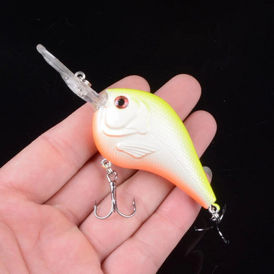 1gab Crank zvejas māneklis mākslīgās cietās ēsmas 9,5 cm/10,8 g Crankbait Jerkbait voblera makšķerēšanas piederumi Labi treble āķu piederumi