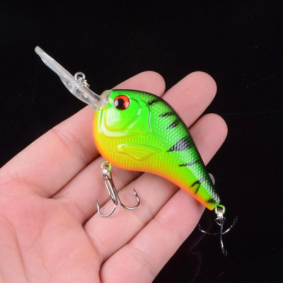 1gab Crank zvejas māneklis mākslīgās cietās ēsmas 9,5 cm/10,8 g Crankbait Jerkbait voblera makšķerēšanas piederumi Labi treble āķu piederumi