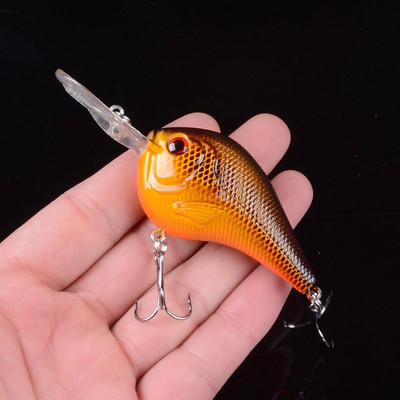 1gab Crank zvejas māneklis mākslīgās cietās ēsmas 9,5 cm/10,8 g Crankbait Jerkbait voblera makšķerēšanas piederumi Labi treble āķu piederumi