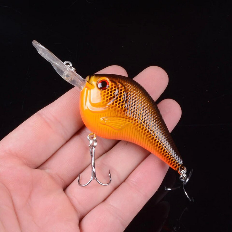 1gab Crank zvejas māneklis mākslīgās cietās ēsmas 9,5 cm/10,8 g Crankbait Jerkbait voblera makšķerēšanas piederumi Labi treble āķu piederumi
