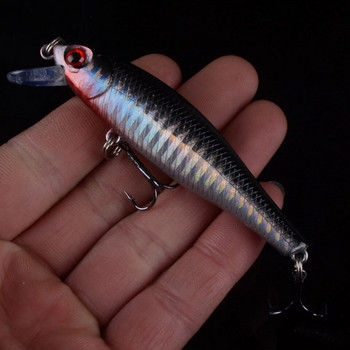 1 ΤΕΜ 8,5 cm 9,2 g Fishing Lure Quality Minnow Lure 3D Eyes Plastic Hard Bait Pesca Artificial Jig Wobblers Crankbaits Fishing Bait