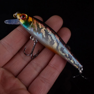 1 tk 8,5 cm 9,2 g püügilant kvaliteetne Minnow lant 3D Eyes plastikust kõva sööt Pesca kunstlik jigi voblerid Crankbaits kalasööt
