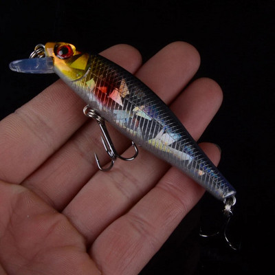 1 tk 8,5 cm 9,2 g püügilant kvaliteetne Minnow lant 3D Eyes plastikust kõva sööt Pesca kunstlik jigi voblerid Crankbaits kalasööt