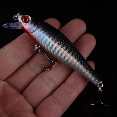 1 tk 8,5 cm 9,2 g püügilant kvaliteetne Minnow lant 3D Eyes plastikust kõva sööt Pesca kunstlik jigi voblerid Crankbaits kalasööt