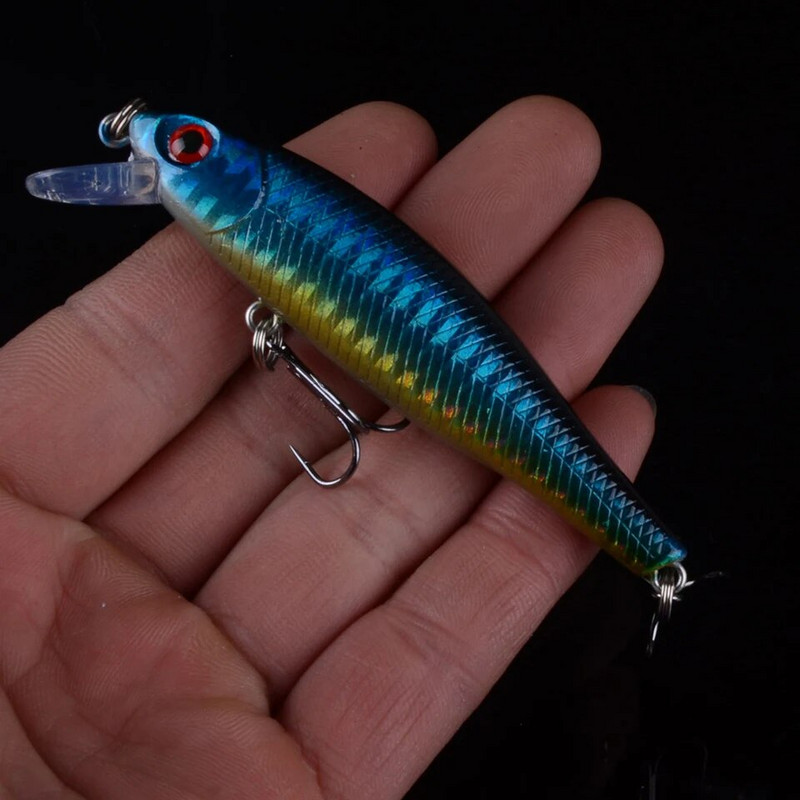 1 tk 8,5 cm 9,2 g püügilant kvaliteetne Minnow lant 3D Eyes plastikust kõva sööt Pesca kunstlik jigi voblerid Crankbaits kalasööt