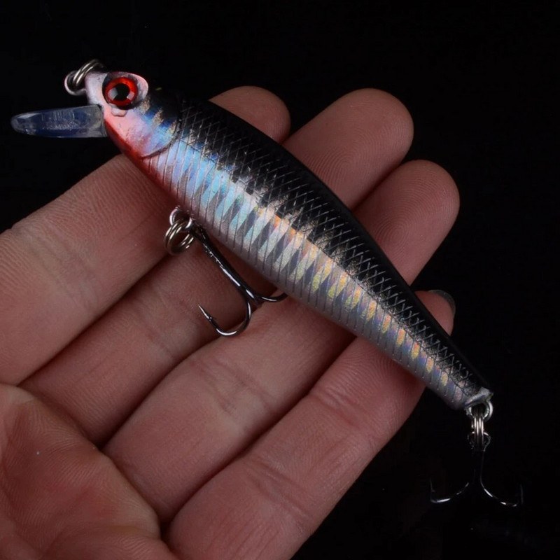 1 tk 8,5 cm 9,2 g püügilant kvaliteetne Minnow lant 3D Eyes plastikust kõva sööt Pesca kunstlik jigi voblerid Crankbaits kalasööt