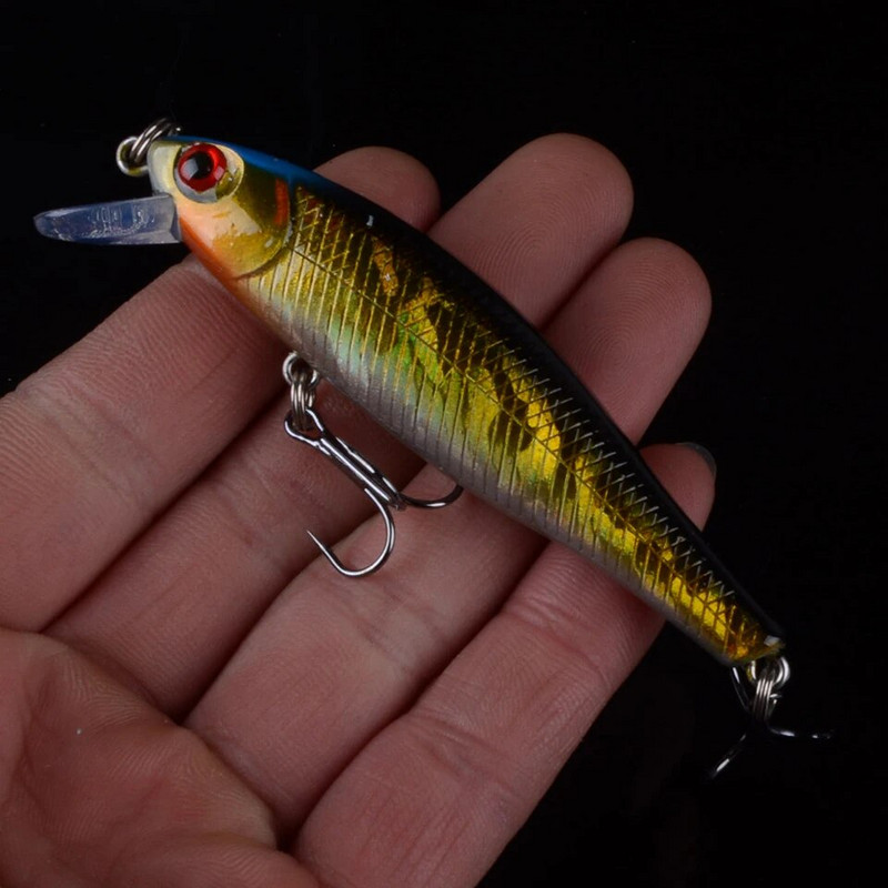 1 tk 8,5 cm 9,2 g püügilant kvaliteetne Minnow lant 3D Eyes plastikust kõva sööt Pesca kunstlik jigi voblerid Crankbaits kalasööt