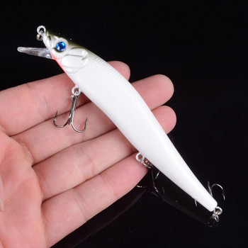 1 ΤΕΜ Long Minnow Fishing Lure 11,5cm 14,5g Artificial Bait Pesca shine vibrator For Fishing Wobblers Swimbaits With 3D Eyes