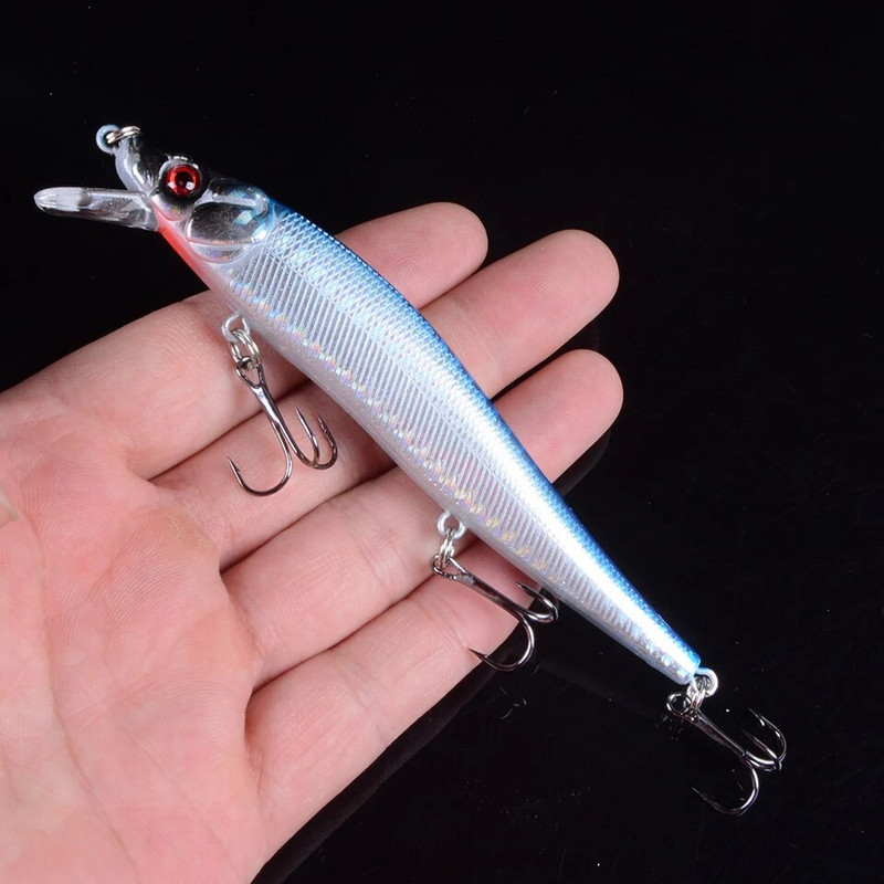 1 KOM Dugi mamac za pecanje 11,5 cm 14,5 g Umjetni mamac Pesca shine vibrator za ribolov voblera Swimbaits s 3D očima