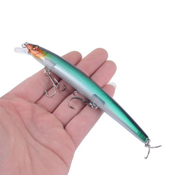 1 τεμ 130mm 15g Τεχνητό σκληρό δόλωμα Minnow Fishing Lure Wobblers Floating Seabass Fishing Tackle Crankbaits Long Casting 3D Eyes