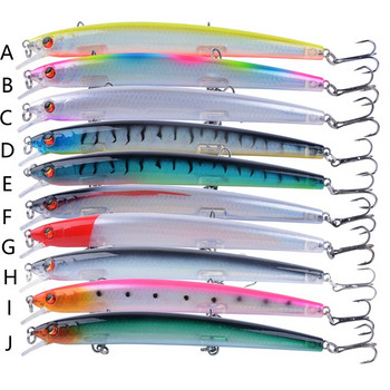 1 τεμ 130mm 15g Τεχνητό σκληρό δόλωμα Minnow Fishing Lure Wobblers Floating Seabass Fishing Tackle Crankbaits Long Casting 3D Eyes