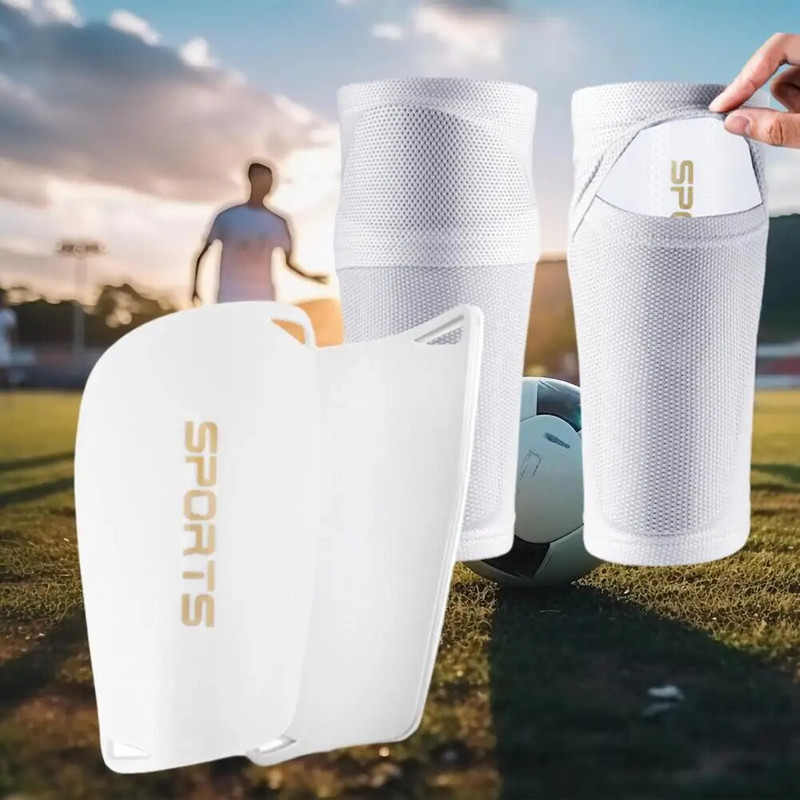 Nogometni štitnici za potkoljenice sigurnog pristajanja Mekani podstavljeni štitnici za potkoljenice za nogomet s rukavima za čarape Veličine od mladih do odraslih, amortizacija ozljeda