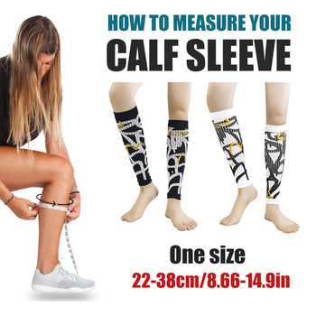 1 Pair Unisex Compression Calf Shin Guards Μανίκι Αθλητικά πόδια Σιδεράκια Κάλτσες για τρέξιμο ποδοσφαίρου Ποδηλασία για κιρσούς Ανακούφιση από τον πόνο