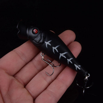 1 τεμ 8,5 cm 11 g Popper Fishing Lure Σκληρό τεχνητό δόλωμα Topwater με 2 πρίμα Γάντζοι Carp Fishing Lures Wobbler Crankbait Pesca