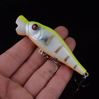 1 τεμ 8,5 cm 11 g Popper Fishing Lure Σκληρό τεχνητό δόλωμα Topwater με 2 πρίμα Γάντζοι Carp Fishing Lures Wobbler Crankbait Pesca