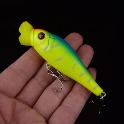 1 tk 8,5 cm 11 g Popperi püügilant kõva kunstsööt Topwater koos 2 kolmekordse konksuga Karpkalapüügi landid Vobbler Crankbait Pesca