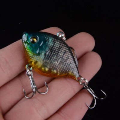 1tk Plastikust VIB landid 4,5cm 8,5g erksad vibratsioonilusikas Popper Lure Kalasööt Bass Kunstlik kõva peibutis VIB Bait 3D Eyes
