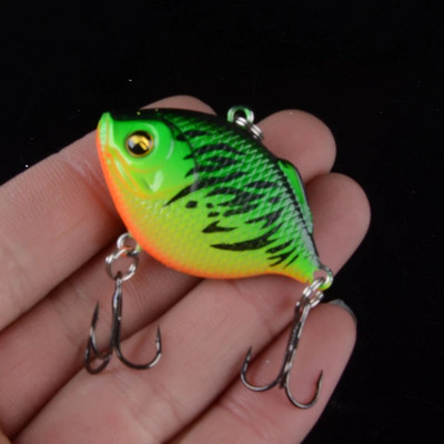 1tk Plastikust VIB landid 4,5cm 8,5g erksad vibratsioonilusikas Popper Lure Kalasööt Bass Kunstlik kõva peibutis VIB Bait 3D Eyes