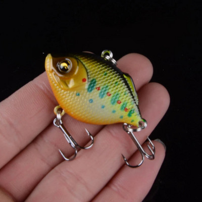 1tk Plastikust VIB landid 4,5cm 8,5g erksad vibratsioonilusikas Popper Lure Kalasööt Bass Kunstlik kõva peibutis VIB Bait 3D Eyes