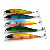 1 τεμ. Ολοκαίνουργιο Minnow Fishing Lures 10cm 8,1g 6# Hooks Fish Minnow Lure Tackle Hard Bait Pesca Wobbler Τεχνητό δόλωμα κολύμβησης