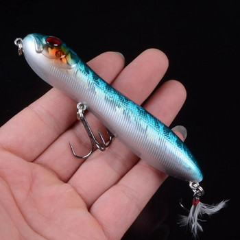 1τεμ Isca Popper Wobbler Fishing Lure With 6# Hooks 10cm 16,2g Floating Crankbait Τεχνητό δόλωμα Poper Pesca Carp Pike 3D μάτια