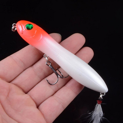 1gab Isca Popper Voblera makšķerēšanas māneklis ar 6# āķiem 10cm 16,2g Peldošs Crankbait Mākslīgā ēsma Poper Pesca Carp Pike 3D Eyes