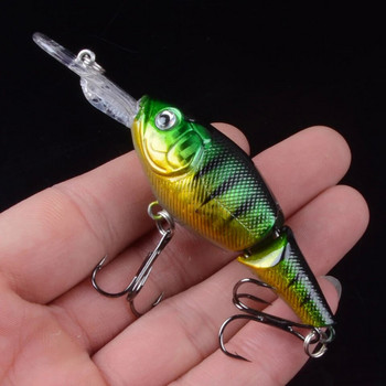 1 τεμ. Floating Minnow Fishing Lure Hard Artificial Crank Baits 3D Eyes 9,5cm 10,5g Wobblers Crankbait πρίμα αγκίστρια μπάσο