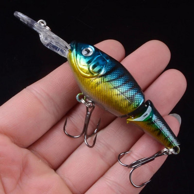 1 tk ujuv Minnow kalapüügi peibutis kõva kunstlik vända sööt 3D silmad 9,5 cm 10,5 g voblerid Crankbait treble konksud bass pesca