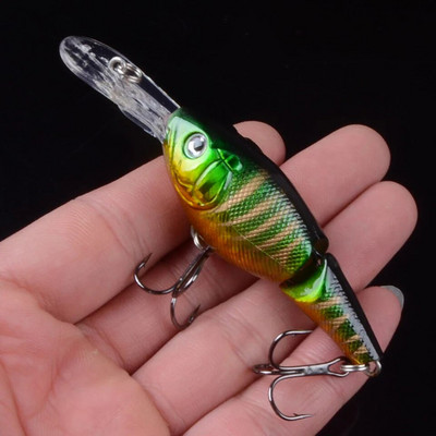 1 tk ujuv Minnow kalapüügi peibutis kõva kunstlik vända sööt 3D silmad 9,5 cm 10,5 g voblerid Crankbait treble konksud bass pesca